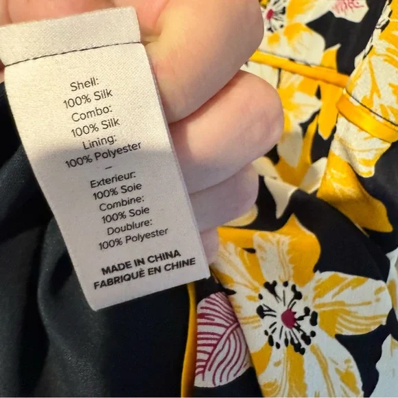 Cinq á Sept Floral Cameron Yellow & White Wrap Dress | Size 4 - Picture 9 of 9